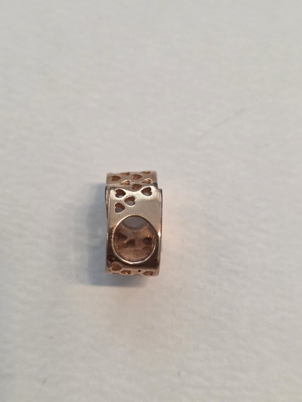 PANDORA Rose interlocked hearts charm with clear cubic zirconia - Picture 7 of 7